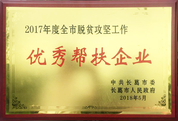 脫貧攻堅工作優秀幫扶企